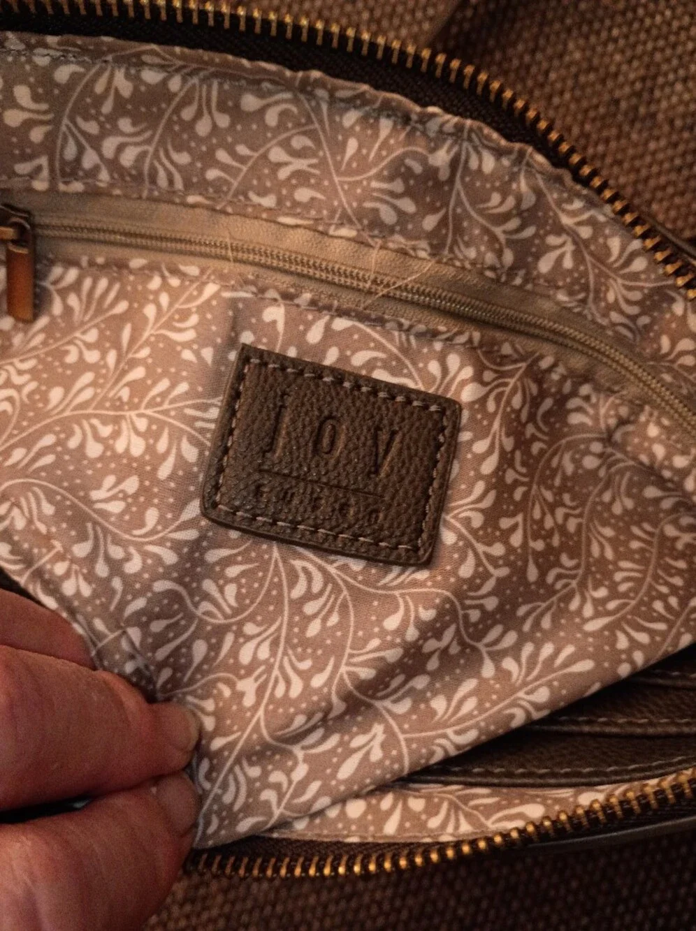 Joy Susan Crossbody Vegan Leather Taupe
